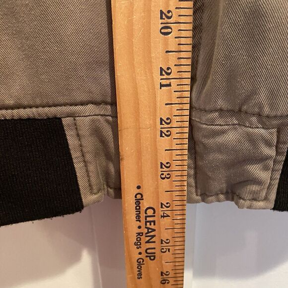 Cielo Basic Bomber Jacket Women Large Olive Green Black Trim Tencel READ - Picture 9 of 16